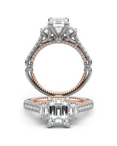 VERRAGIO COUTURE-0470EM 2WR 18 K TWO-TONE GOLD ENGAGEMENT RING