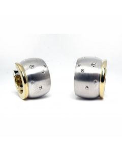 Breuning Silver Huggies with CZ 06/60864