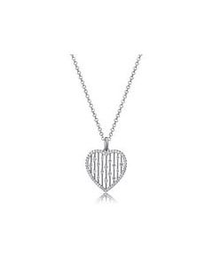 Charles Garnier Sterling Silver Rhodium Plated Necklace 59095548