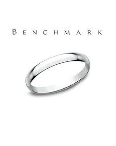 BENCHMARK 12018KW TRADITIONAL OVAL 2 MM PLAIN WEDDING BAND SIZE 6