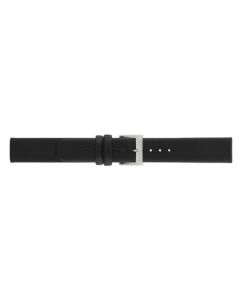 Mondaine 16 mm Matte Black Leather Band 94426003