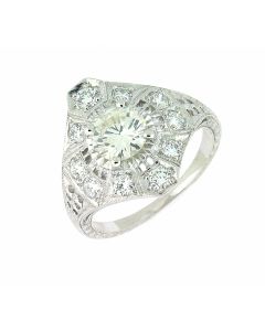 Whitehouse Brothers Original Retro-Era Platinum Design Ring 8149