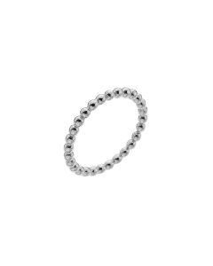 Kit Heath Silver Beaded Band Ring 