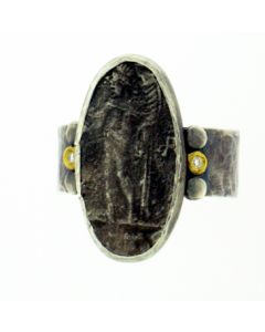 Kurtulan Silver Hammer Finish Anatolian Ring