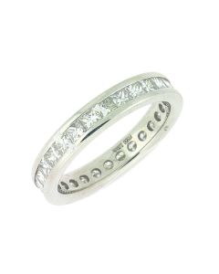 Platinum Princess Cut Diamond Eternity Ring 24072200