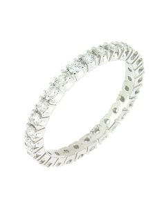 18 K White Gold Diamond Eternity Ring 24844489