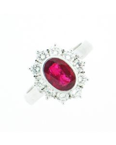 18K White Gold Diamond And Ruby ring 27158012