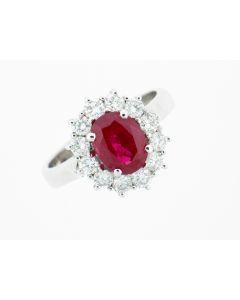 18K Gold Ruby & Diamond Ring 27158040