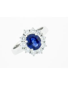 18K Gold Sapphire & Diamond Ring 27258041