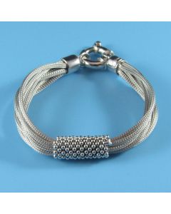 Dobbs Sterling Silver Multi Strand Beaded Cluster Bracelet 49055405