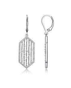 Charles Garnier Rhodium Plated Silver Earrings 39025759