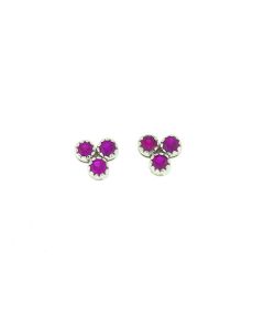 18K White Gold Ruby Earrings 30823082