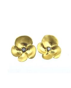 Kurtulan 24K Gold Fusion and Silver 10 mm Hanedan earrings