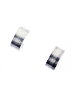 TITANIUM & SILVER HOOP  EARRINGS 32700121