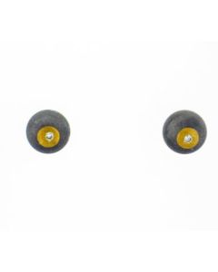 TITANIUM & 18 K GOLD DIAMOND  SPHERE EARRINGS 32757301