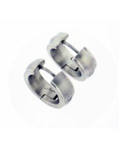 TITANIUM & CZ HUGGIE EARRINGS 32757322