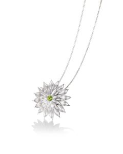 Breuning Exclusive Rhodium Plated Peridot Pendant 32/03192