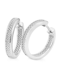 Breuning Rhodium Plated Silver Earrings 06/30010