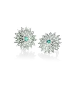 Breuning Exclusive Rhodium Plated Silver Swiss Blue Topaz earrings