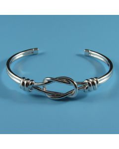Dobbs Silver Sailor Knot Cuff-Open Bangle Bracelet Rhodium 49055401