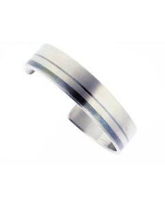 TITANIUM & SILVER CUFF BRACELET 42727009
