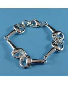 Dobbs Sterling Silver Rhodium Plated Horse Bit links Bracelet 49055404