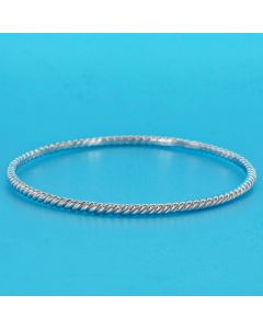 Dobbs  Exclusive Solid Rope Rhodium Plated Bangle 49055417