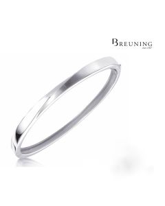 Breuning Rhodium Plated Bangle Bracelet 54/00657