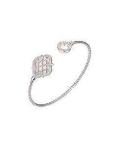 Charles Garnier  Rhodium Plated Sterling Silver Cuff Bracelet