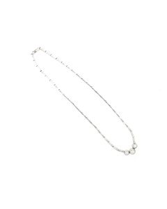 18 K White Gold Bamboo Links Necklace 50000372