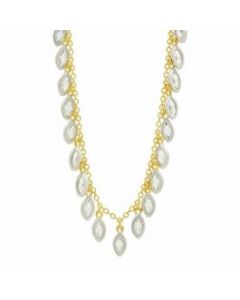 Freida Rothman Fleur Bloom Petal Fringe Necklace FBBYZN17