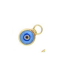Kurtulan 24K Gold Greek Blue Evil Eye Pendant