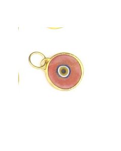 Kurtulan 24K Gold 10 mm Exclusive Salmon Colour Evil Eye