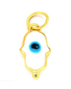Kurtulan  Gold Plated Silver Evil Eye Pendant-Charm
