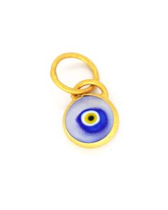 Kurtulan Gold Plated Silver 7.50 mm Round Evil Eye Pendant
