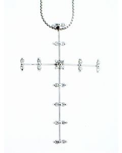 18 K White Gold Diamond Cross 65886103