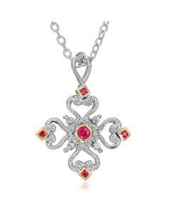 Eli's Jewels Exclusive Etruscan Aegean Collection Ruby Cross   69034610