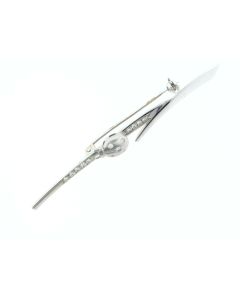 18 K White Gold Lady Bug Brooch
