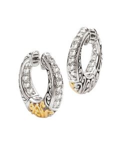 Gabrielle Bruni Palladium Silver and 18 K gold earrings