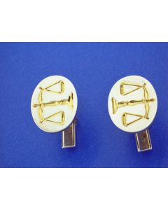 SILVER SCALES OF JUSTICE CUFFLINKS