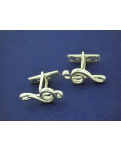 SILVER TREBLE CLEF CUFFLINKS