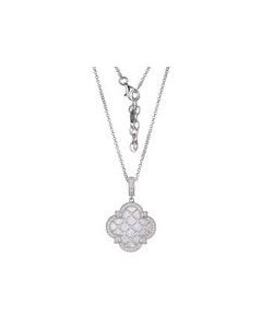 Charles Garnier Sterling Silver Rhodium Plated Necklace 59095546
