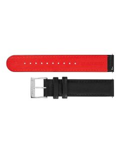 Mondaine 18 mm Genuine Leather Black-Red Lining  FE3118.22Q2