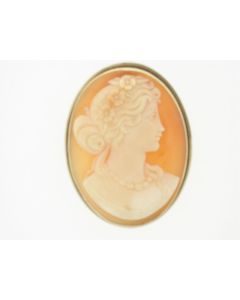 Vintage 14 K Gold Cameo Brooch 72072741