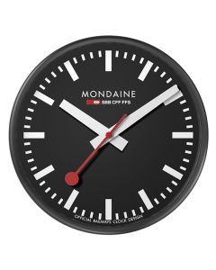 MONDAINE A990.CLOCK.64SBB BLACK CLOCK 25 cm