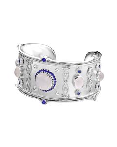 Eli's Jewels Exclusive  Etruscan Bangle With Moon Stone and Sapphires 49034402