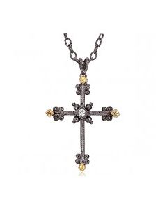 Eli's Jewels Exclusive Etruscan Silver /18K gold Cross 69034614