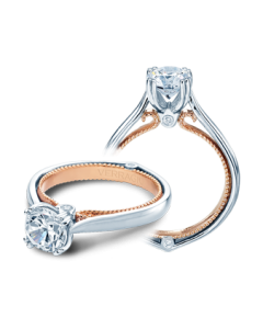 VERRAGIO COUTURE ENG-0418 2-TONE 18K GOLD ENGAGEMENT RING