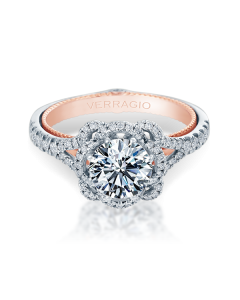 VERRAGIO COUTURE-0426R-2TONE 18K GOLD ENGAGEMENT RING