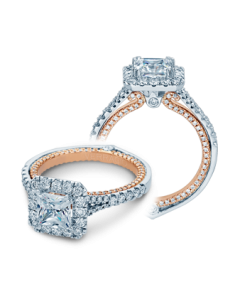 VERRAGIO COUTURE-0434CU-2TONE 18 K GOLD ENGAGEMENT RING